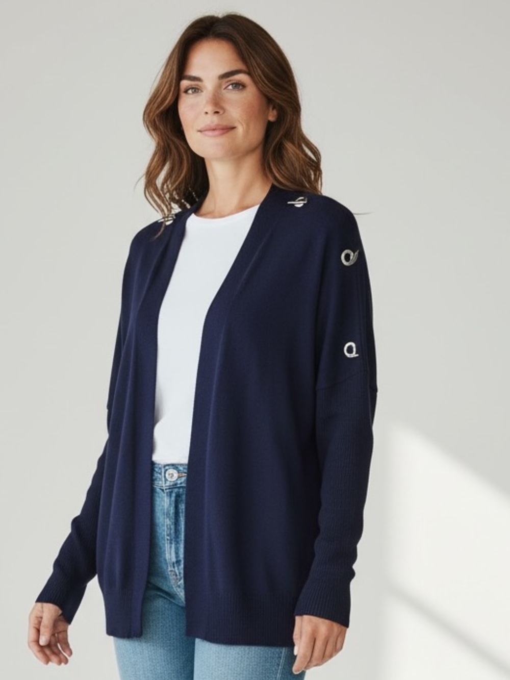 VILA MILANO women’s dark navy blue cardigan excellent condition large